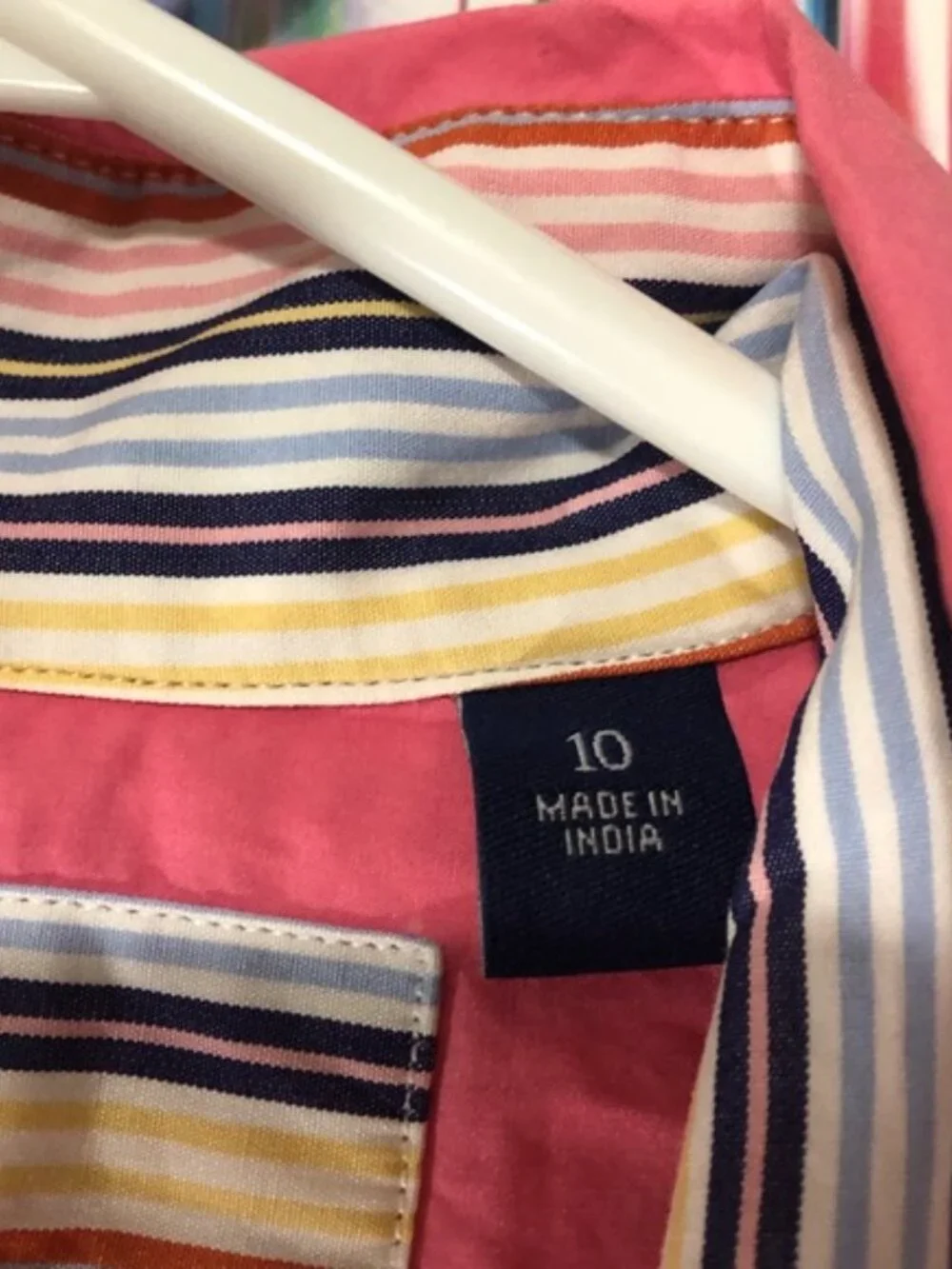 Robert Graham Pink Button Down Embroidery Striped Cuff Shirt Fits Cotton Ribbon - Picture 5 of 16